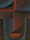 Abstrakter Kopf; Blau-Rot (Abstract Head; Blue-Red)