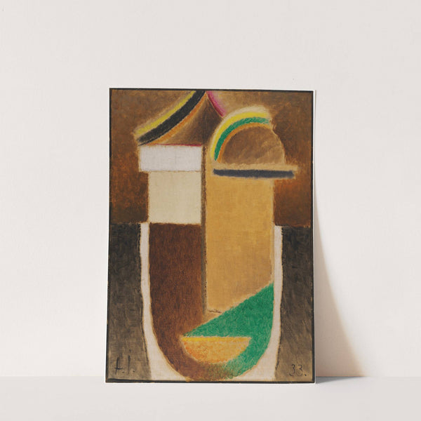 Abstrakter Kopf (Konstruktiver Kopf) (1933) by Alexej von Jawlensky