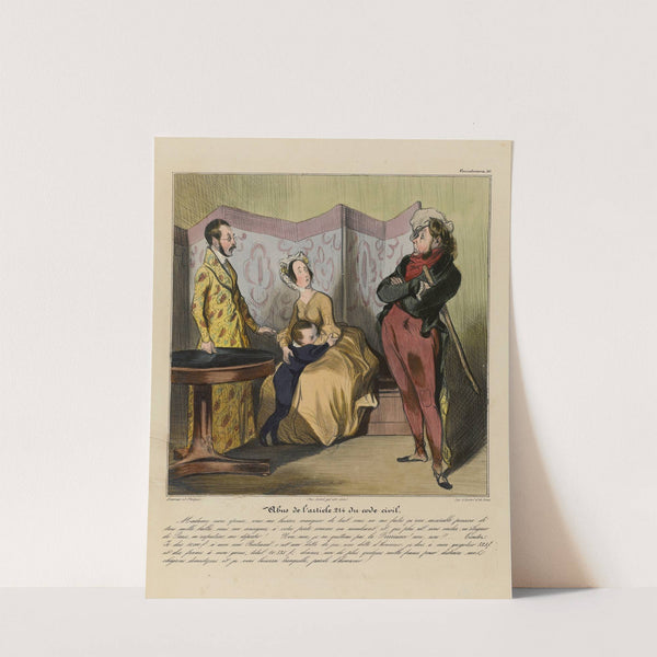 Abus de l’article 214 du Code civil (1836-1838) by Honoré Daumier