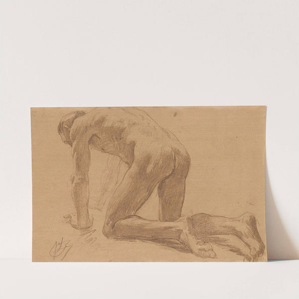 Académie d’homme accroupi by Jean-Paul Laurens