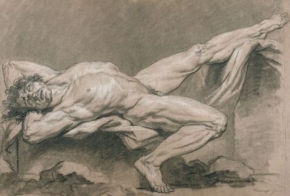 Académie d’homme nu allongé
