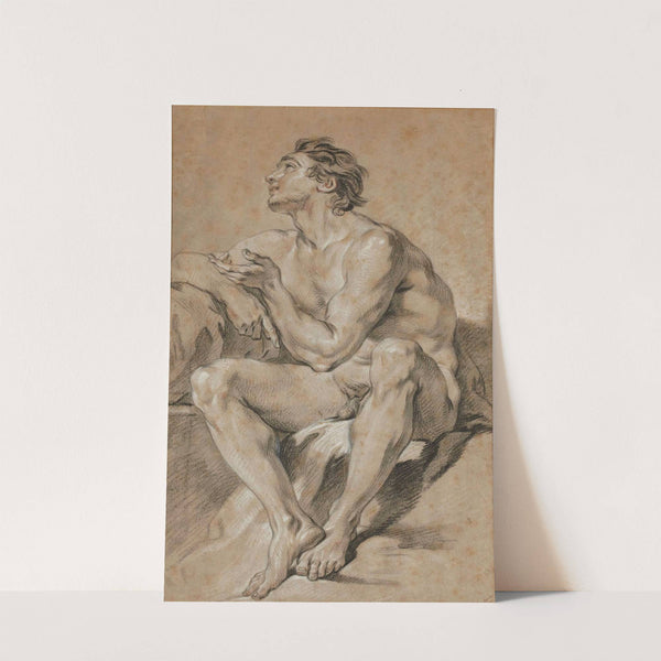 Académie d’homme nu assis représentant Mars by François Boucher