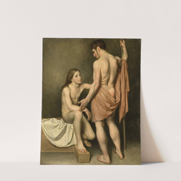 Academiestudie van een man en een vrouw (1808) by Woutherus Mol