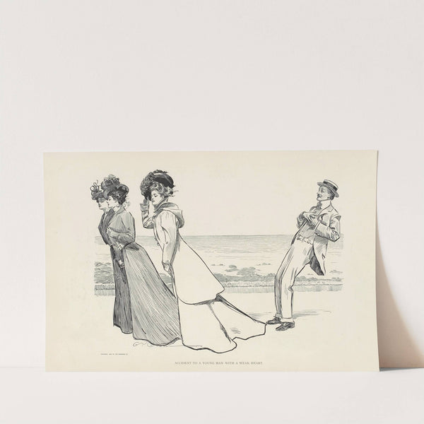 Accident to a young man with a weak heart (1900) by Charles Dana Gibson