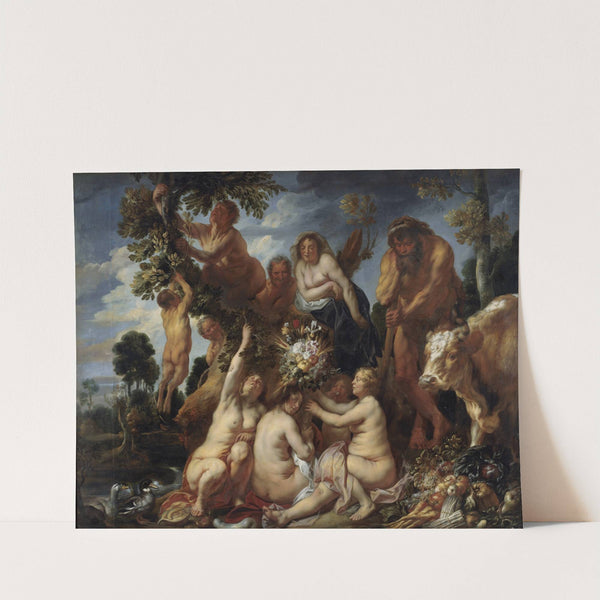 Achelous Defeated by Hercules. The Origin of the Cornucopia. (Allegory of Fruitfulness) by Jacob Jordaens