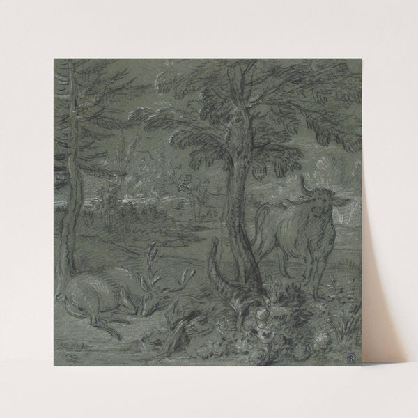 Acheloüs Transformed into a Bull by Jean-Baptiste Oudry