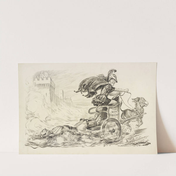 Achilles drags the body of Hector around the walls of Troy (1914) by William Henry Walker