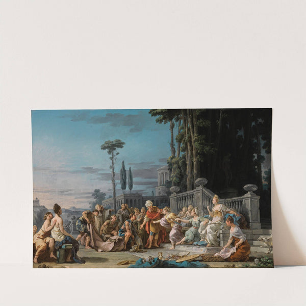 Achilles is recognized among the daughters of Lycomedes by Nöel Hallé