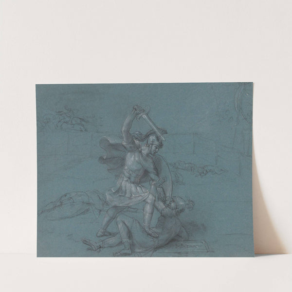 Achilles Kills Hector by Jean Antoine Verschaeren