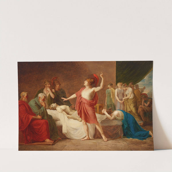 Achilles mourning the death of Patroclus by Circle Of Jacques-Louis David