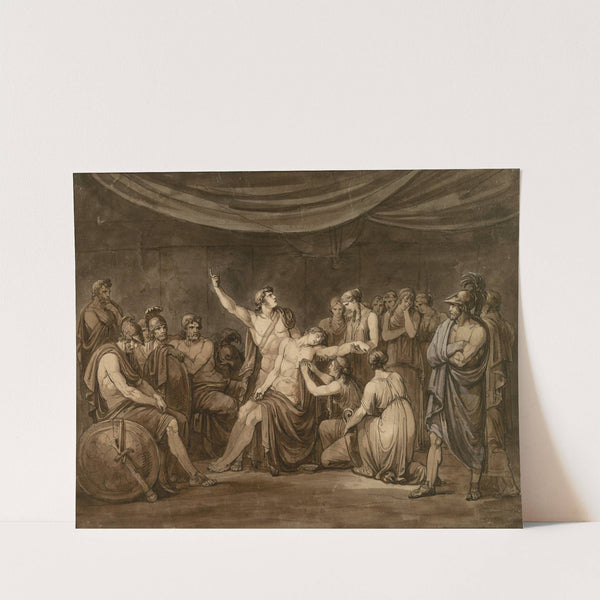 Achilles Swears an Oath to Avenge the Dead Patroclus, Killed by Hector (1808) by Bartolomeo Pinelli