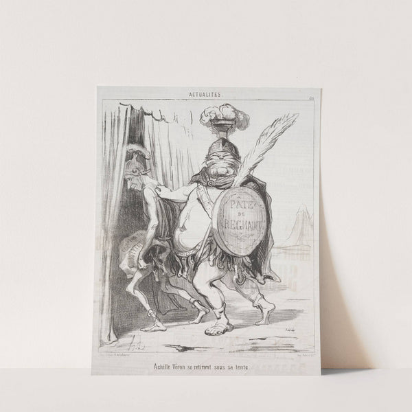 Achilles Véron withdrawing into his tent. (1850) by Honoré Daumier