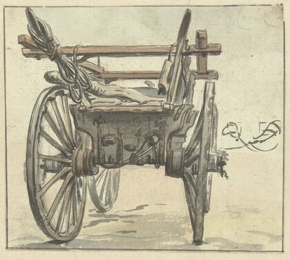 Achterkant van een vierwielige kar (1770 - 1825) — size preview
