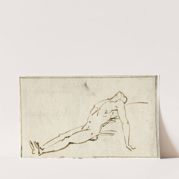 Achteroverliggende dode man by David Humbert de Superville