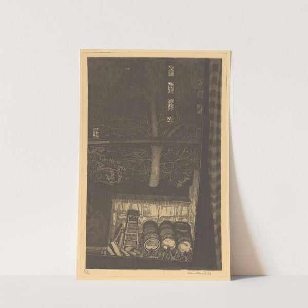 Achtertuin bij nacht (1911 - 1931) by Arend Hendriks