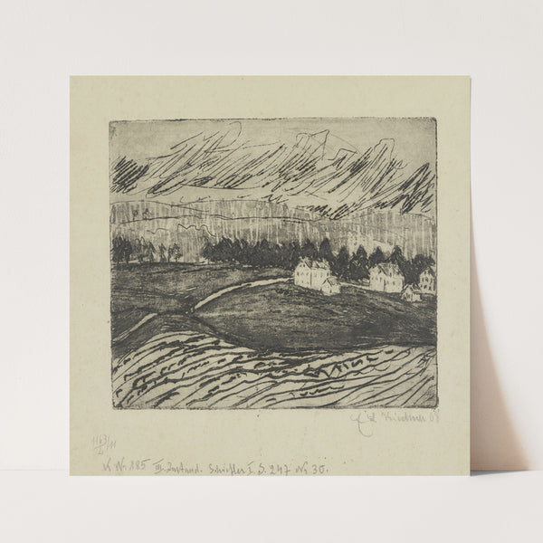 Äcker und Häuser im Erzgebirge (1908) by Ernst Ludwig Kirchner