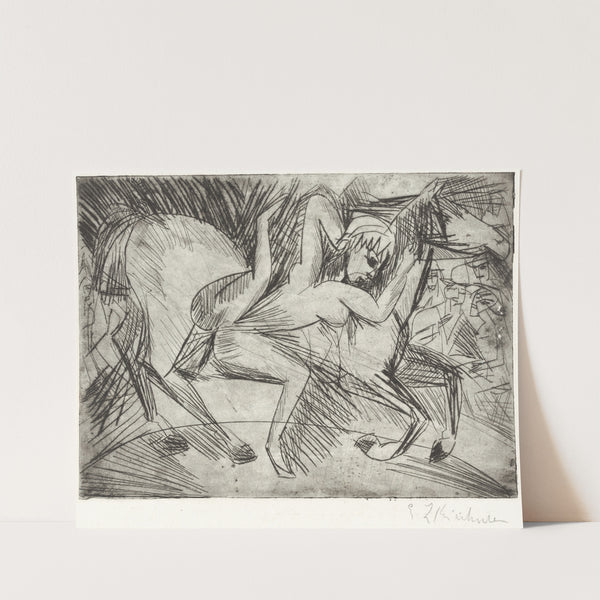 Acrobat on a Horse (Voltigeuse zu Pferd) (1913) by Ernst Ludwig Kirchner