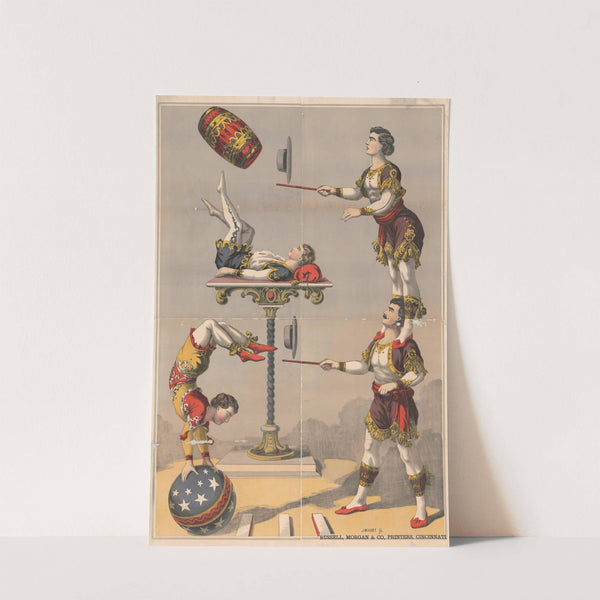 Acrobatic act (1870-1880) by J.W. Hart