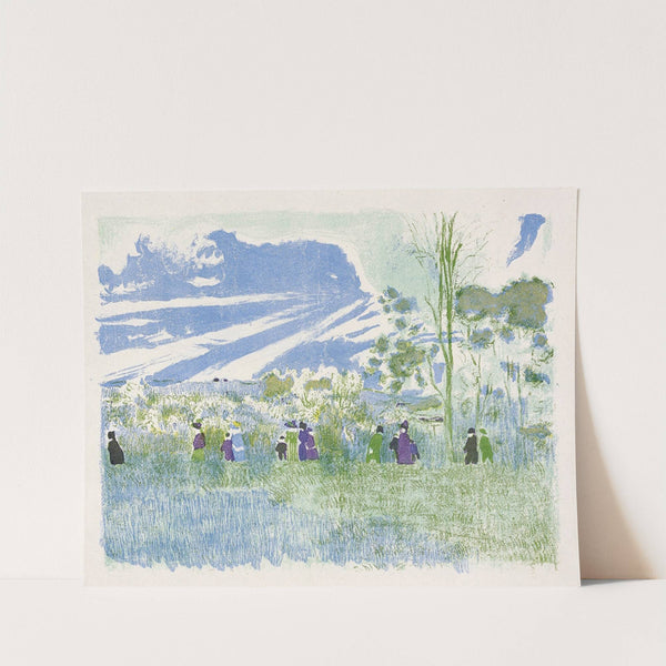 Across the Fields, plate three from Landscapes and Interiors (1899) by Édouard Vuillard