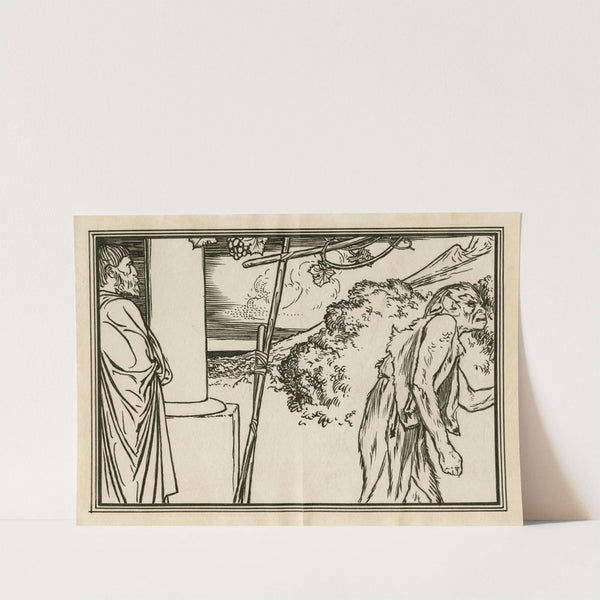 Act 1, scene 2 of the Tempest, Prospero and Caliban (1900) by Robert Anning Bell