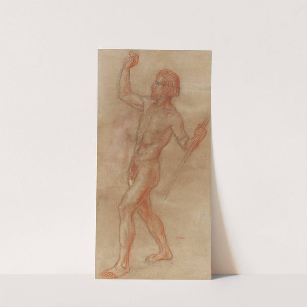 Actaeon (Male Nude with Spear) (ca. 1926) by Franz von Stuck