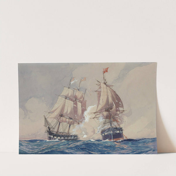 Action between the U.S.S. Ranger and the H.M.S. Drake, Revolutionary War by Worden Wood