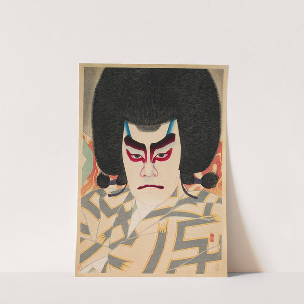 Actor Ichikawa Sadanji II as Narukami Shōnin (1926) by Natori Shunsen