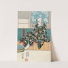 Actor in the role of Ashikaga Yorikane in Date kurabe okuni kabuki by Utagawa Kuniyoshi