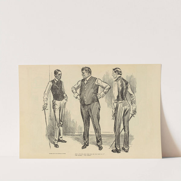 Actor; ‘In this duel scene who gets the worst of it’ (1900-1905) by Charles Dana Gibson