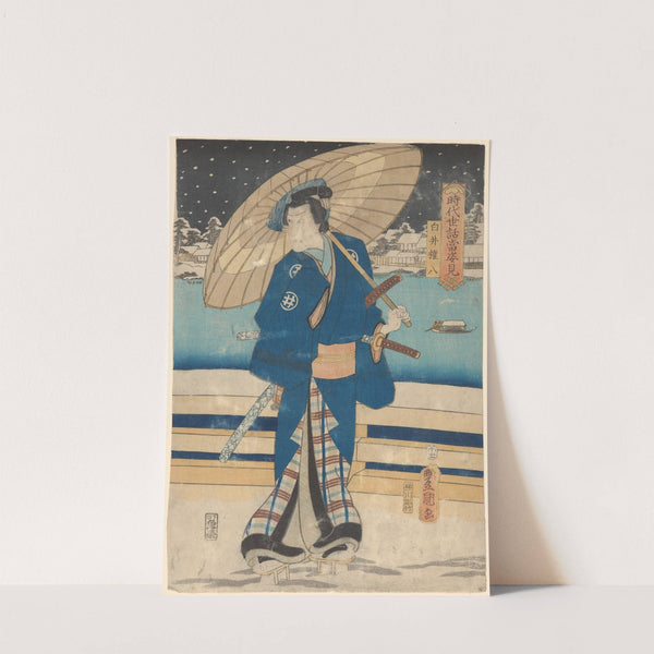 Actor; Snow Scene by Toyokuni Utagawa