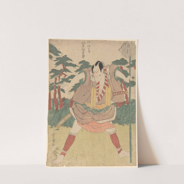 Actor with pole and sword by Toyokuni Utagawa