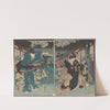 Actors in the Roles of Ohatsu and Iwafuji by Utagawa Kunisada (Toyokuni III)