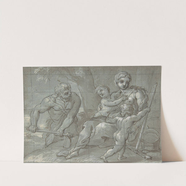 Adam and Eve after Their Expulsion with the Infants Cain and Abel by Giovanni Andrea Carlone