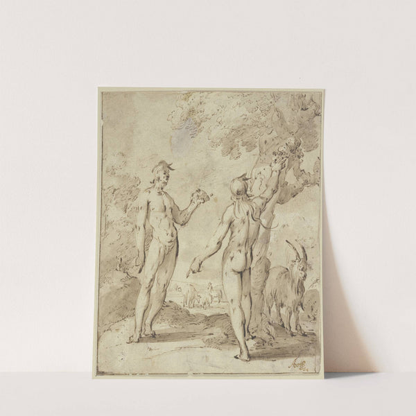 Adam and Eve in paradise by Andries Both
