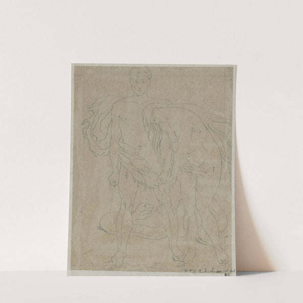 Adam en Eva verdreven uit het paradijs by David Humbert de Superville