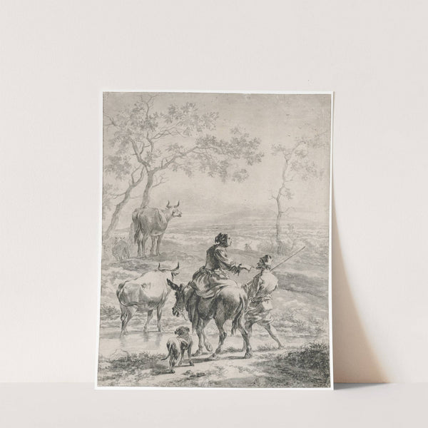 Adam en Eva verdreven uit het paradijs by David Humbert de Superville