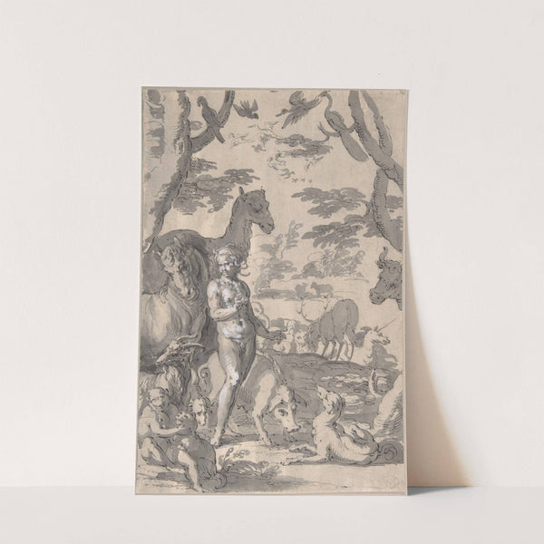 Adam in the Garden of Eden, Naming the Animals by Joachim Wtewael