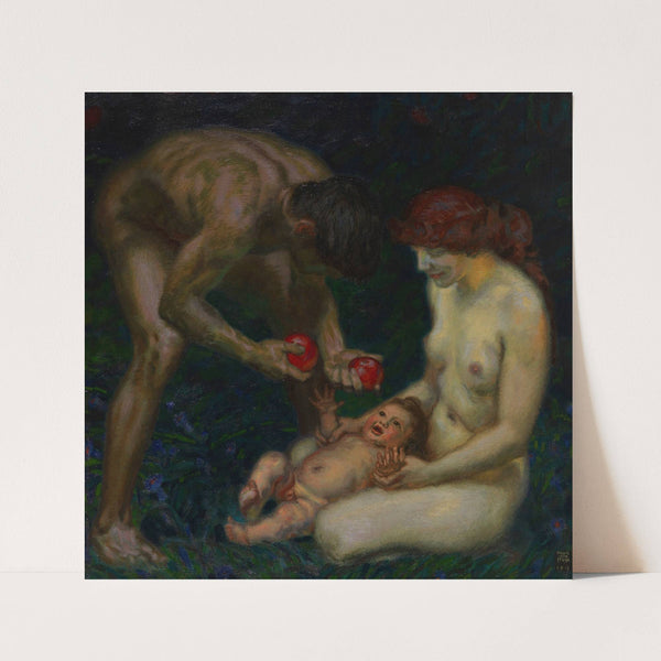 Adam und Eva (Die Familie) (1912) by Franz von Stuck