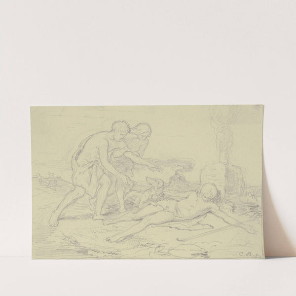 Adam und Eva finden die Leiche Abels by Carl Joseph Begas