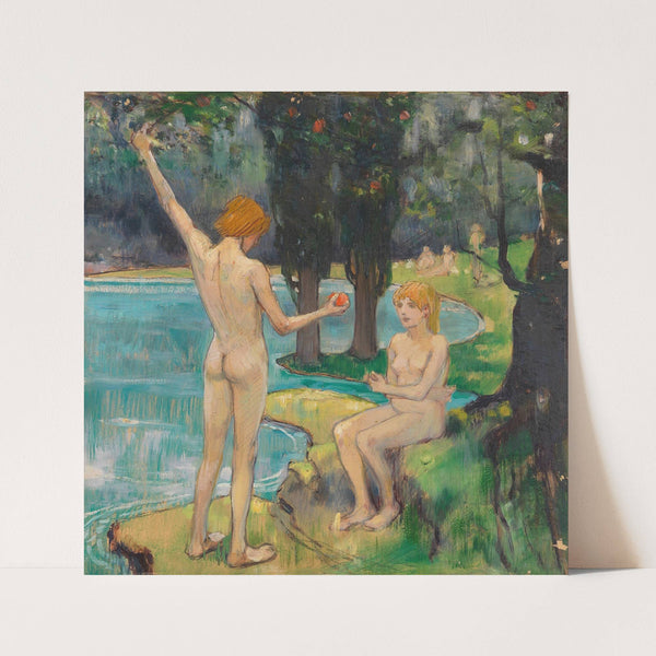Adam und Eva (Paradies) by Ludwig von Hofmann