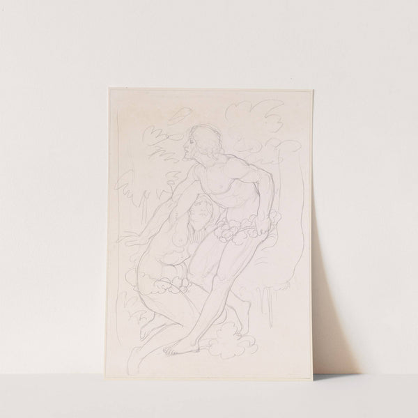 Adam und Eva sich verbergend. by Eduard von Steinle