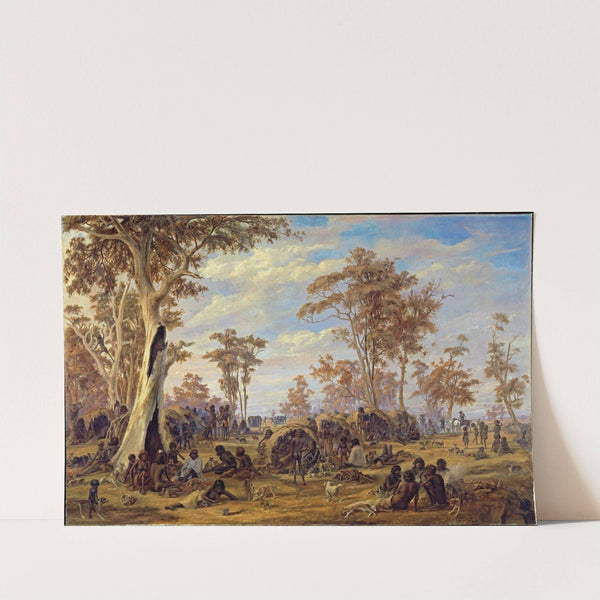 Adelaide, a tribe of natives on the banks of the river Torrens by Alexander Schramm