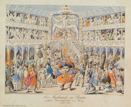Die Maskerade im Theater, grosses Divertissement von Henry (letzte Scene) (1833)