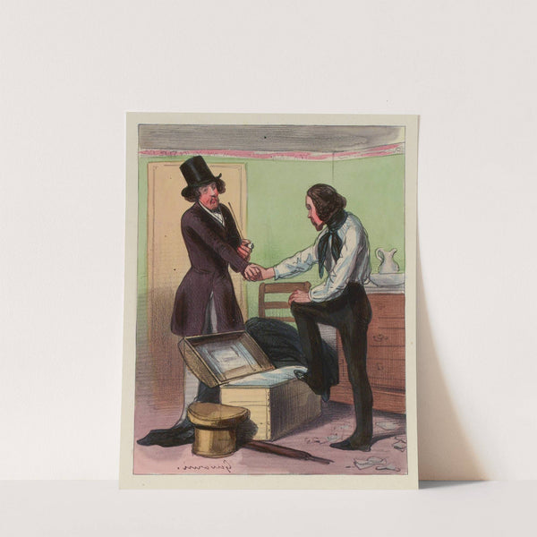 Adieu mon bon homme Je te laisse ma pipe et ma femme (1839-1841) by Paul Gavarni