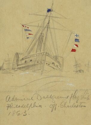 Admiral Dahlgrens flag ship Philadelphia-off. Charleston 1863