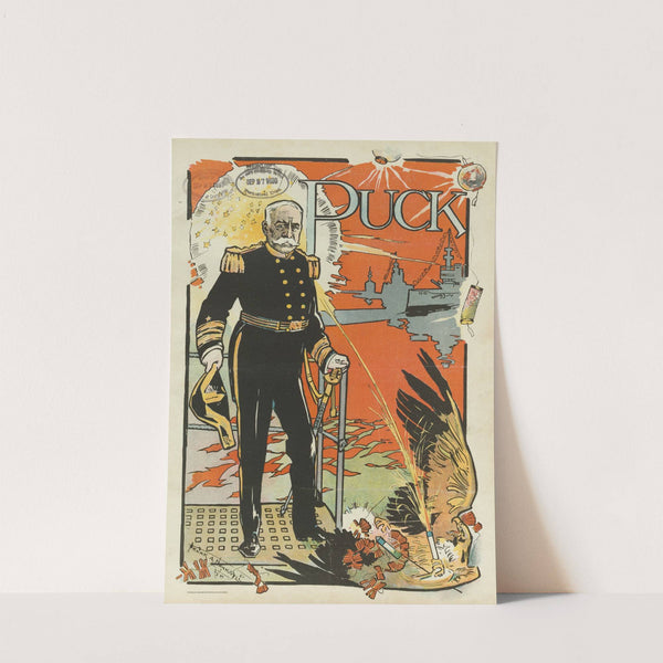 Admiral George Dewey standing on the bridge of a ship (1889) by Frank Arthur Nankivell