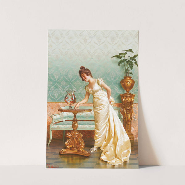 Admiring The Goldfish by Vittorio Reggianini