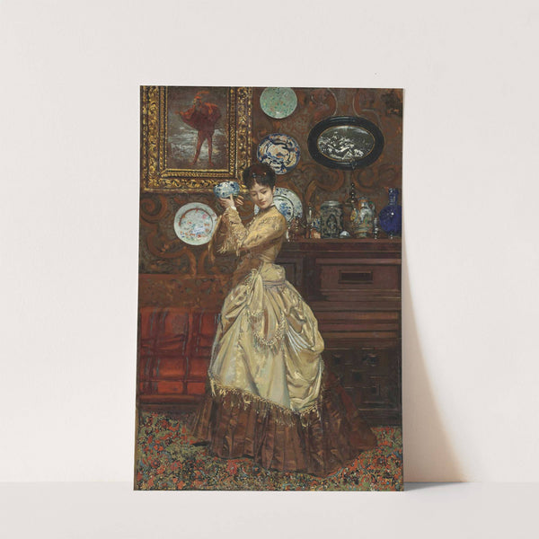 Admiring the porcelain (1885) by Édouard Frédéric Wilhelm Richter