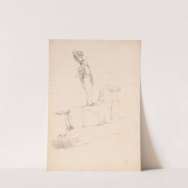 Adolphe Franconi standing on a saddle on the back of a horse (1820-1827) by Martha Sarah Rolls