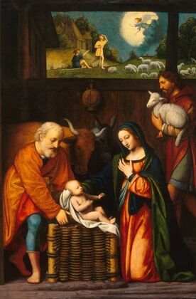 Adoration of the Christ Child and Annunciation to the Shepherds